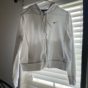 Nike Women's Classic White Zip-Up Hoodie